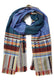 Scarf (Silk/Wool) Rosa Tide Mid Blue (27 x 185)
